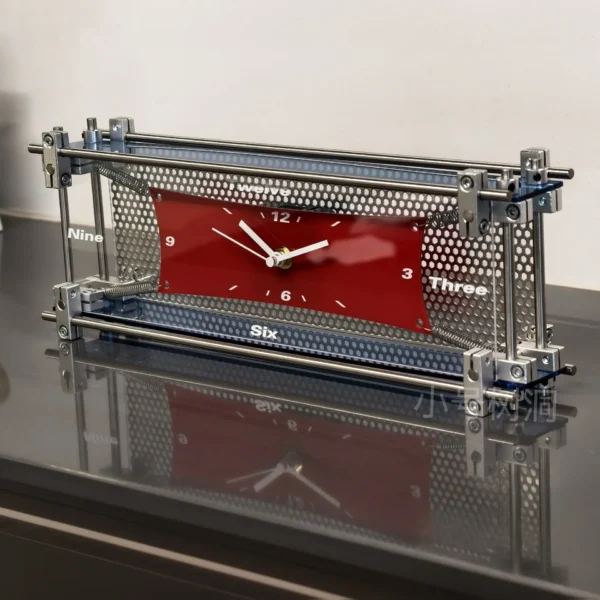 Contemporary Industrial Analog Desk Clock